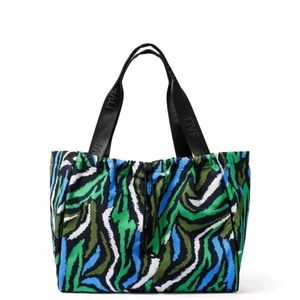 Diane Von Furstenberg X Target Disco Zebra Green Tote Bag NEW!